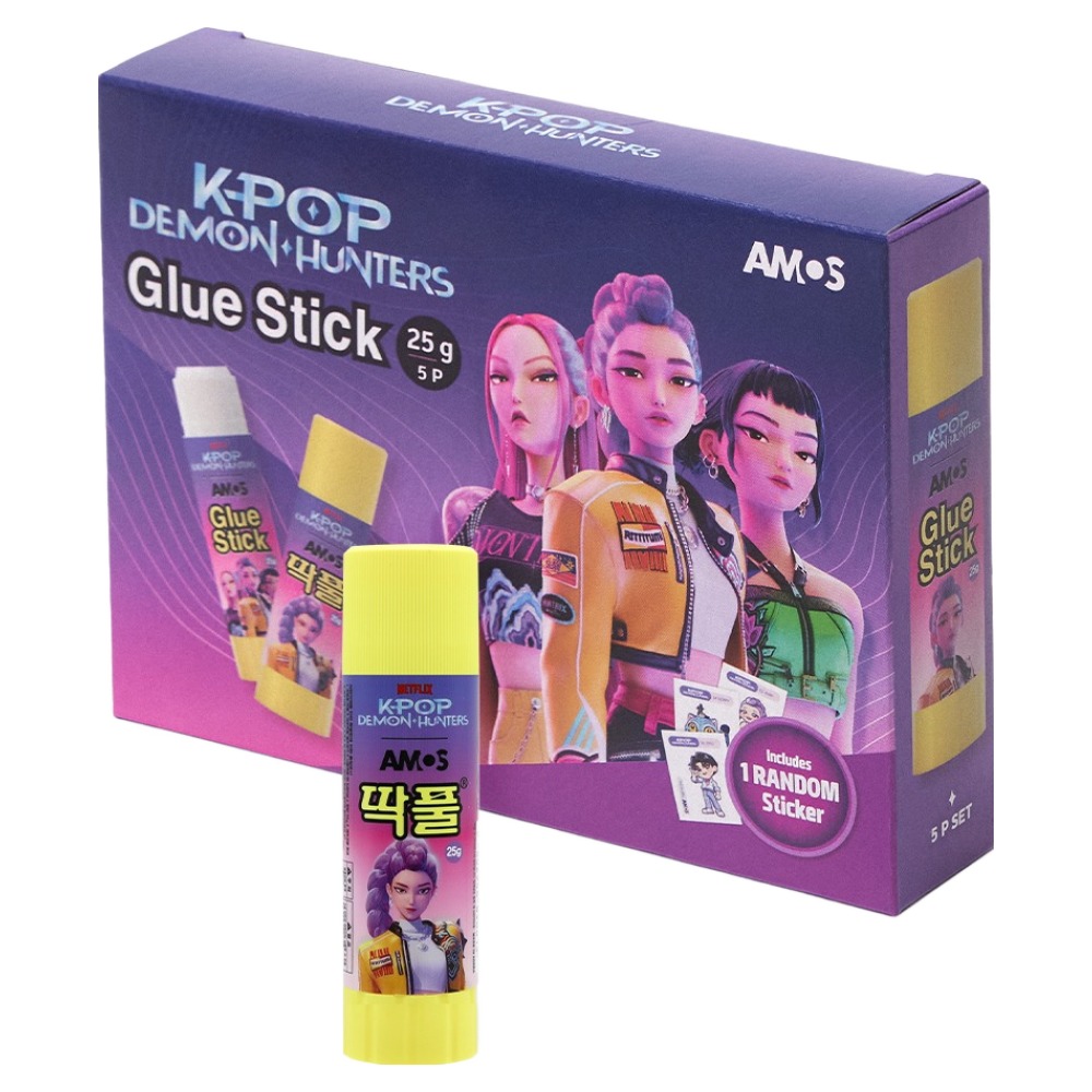 아모스 케이팝 데몬 헌터스 케데헌 헌트릭스 딱풀 25g x 5종 세트, 1세트, 현재가 10,100원