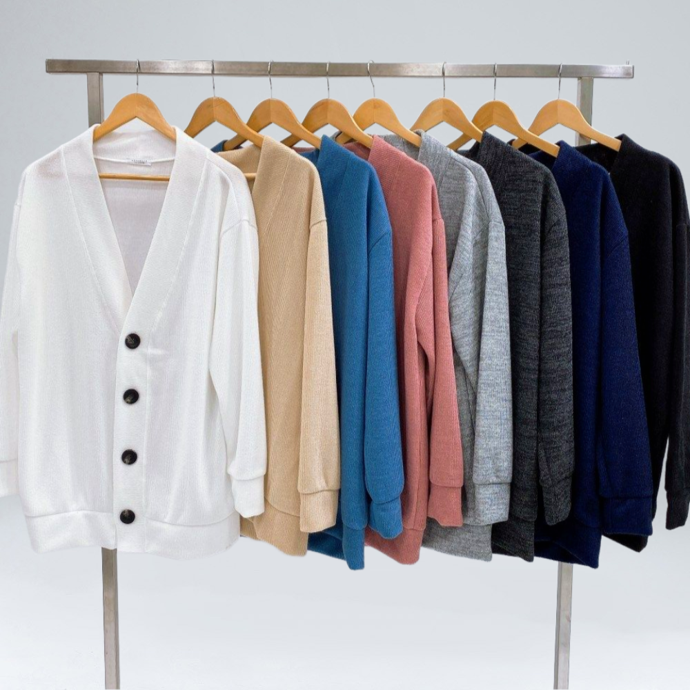 이브컴퍼니 남성용 오버핏 골지 가디건 (1671) 34,800원