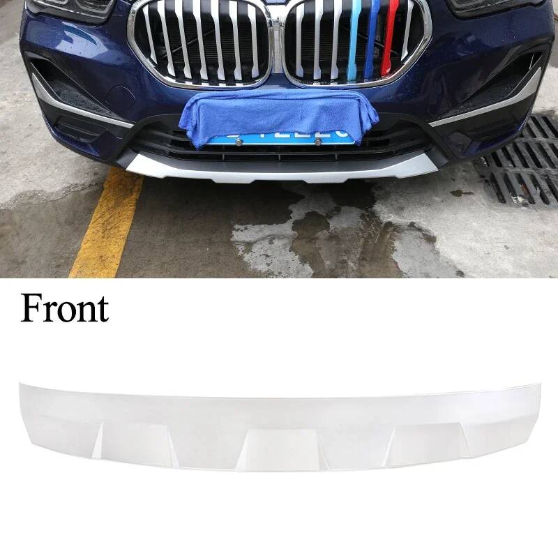 자동차 링 전면 및 후면 범퍼 가드 씰 플레이트 보호대 커버 트림 스티커 ABS 크롬 BMW X1 F48 2020 외부 액세서리 218,200원