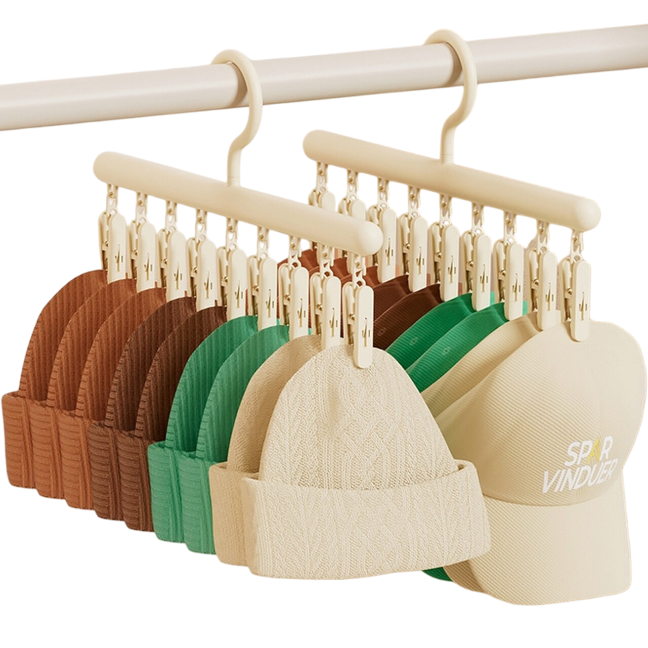 라네핏 다용도 집게형 모자걸이 회전형, 화이트, 2개 18,600원