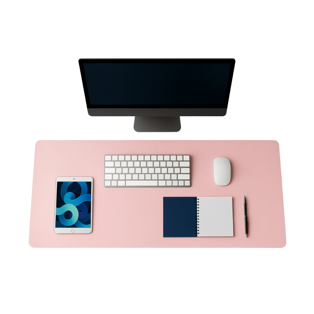 원그리드 가죽 데스크매트 책상 논슬립 와이드 대형 마우스 방수 장패드, 소프트핑크 10,900원
