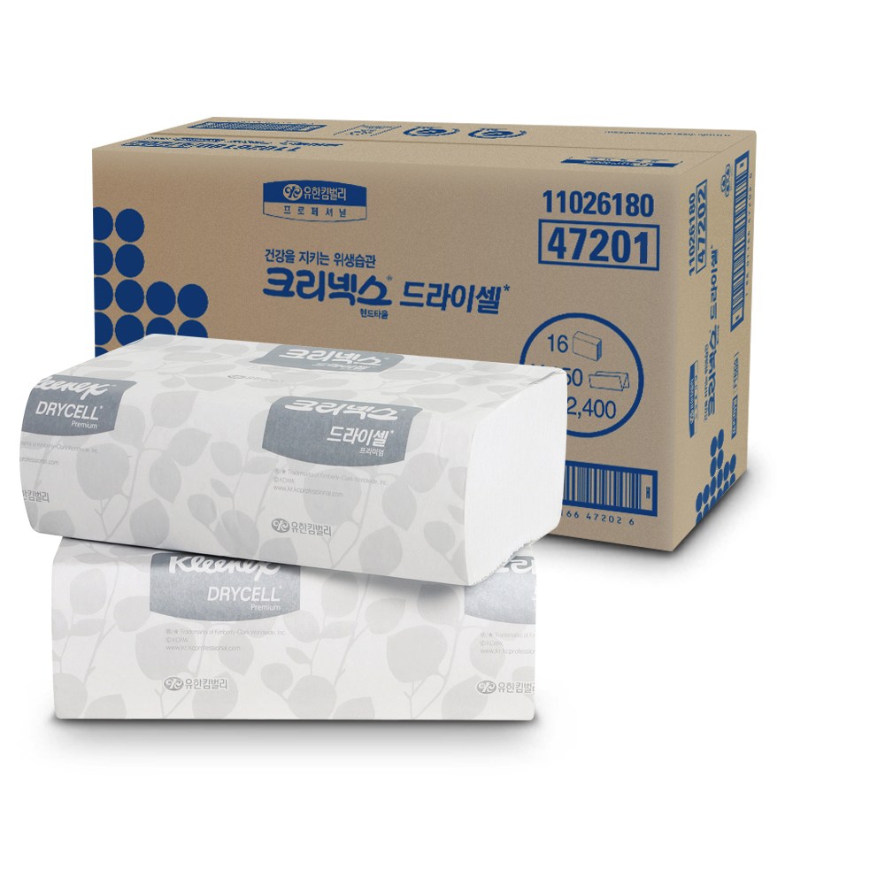 크리넥스 47201 드라이셀 핸드타올 프리미엄 F150 36,500원