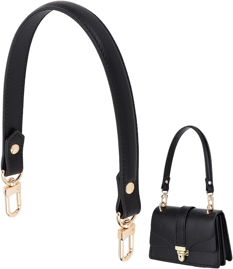 블랙 가죽 가방 끈 합금 스위블 클라스프 포함 핸드백 파우치 메이킹 DIY 부자재 45x2.2cm 1개 13,310원