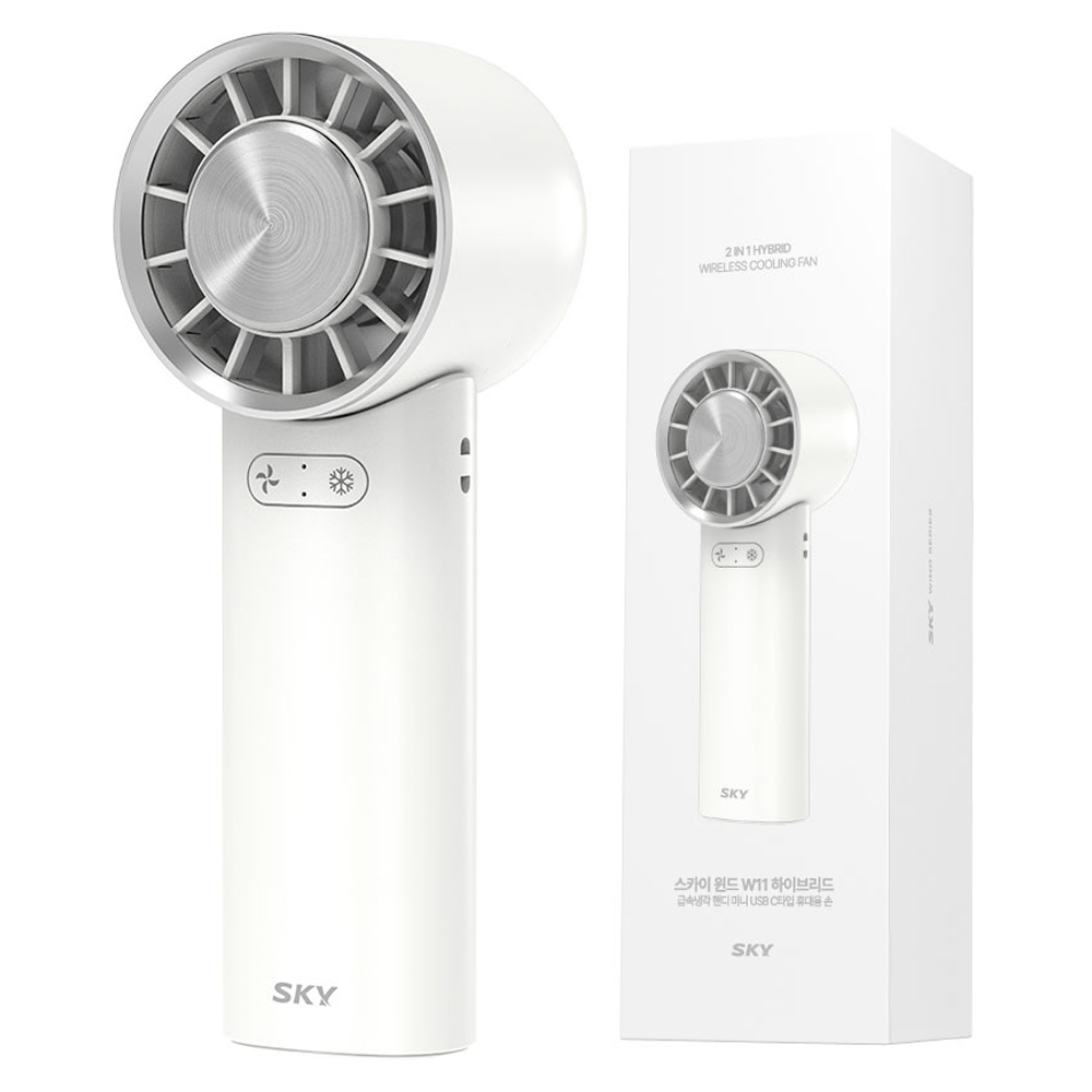 SKY 윈드 W11 하이브리드 USB 휴대용 선풍기, SKY-WI-W11, 폴라 화이트 21,990원