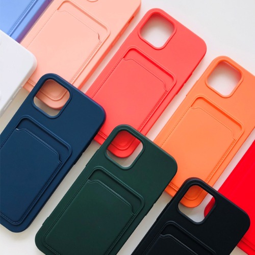 [당일출발] 카드 포켓 실리콘 젤리 케이스 / 아이폰 카드 수납 케이스, 현재가 5,900원