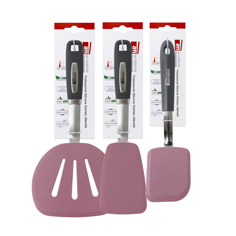 [백화점정식입점,이태리 브랜드am] 핑크 실리콘 뒤집개 3종 세트 (소+중+대) 볶음주걱 스패츄라 볶음주걱 19,500원