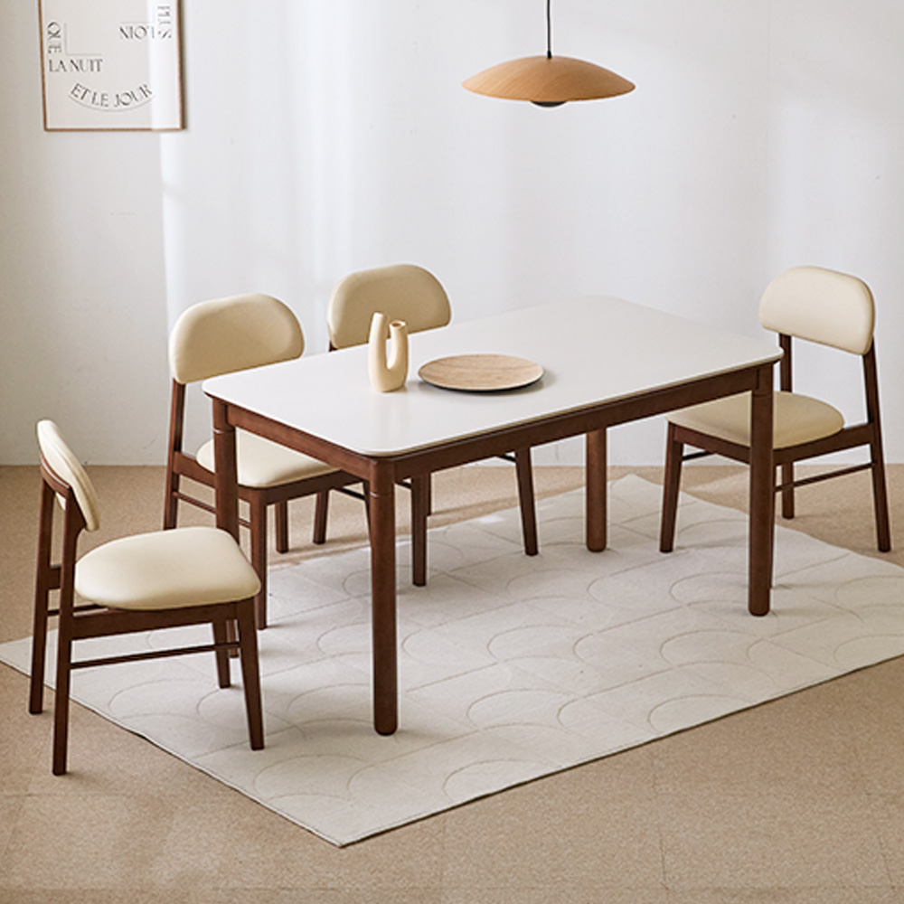 파로마 로앤 세라믹 원목식탁 의자 세트 4인용 1400 (의자4) 469,000원