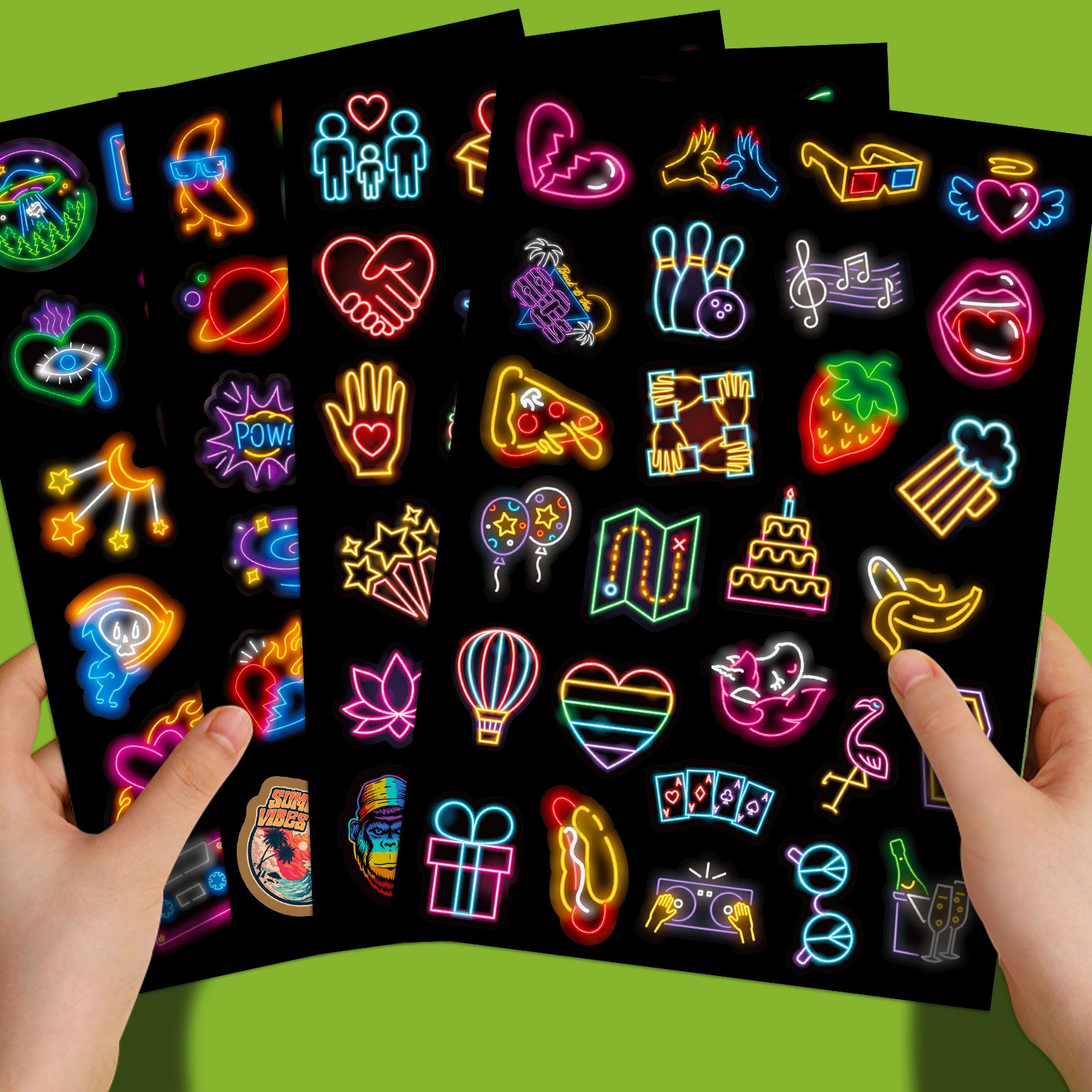 네온사인 스티커 E형 세트 감성 다꾸 불빛 인테리어 힙한 노트북 어린이집 꾸미기 놀이 4,500원