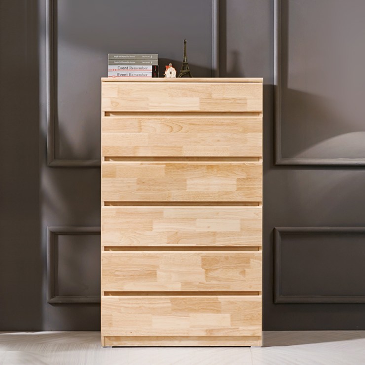 6단 서랍장 러버 원목 800 팀버스리빙 (원색) 225,000원