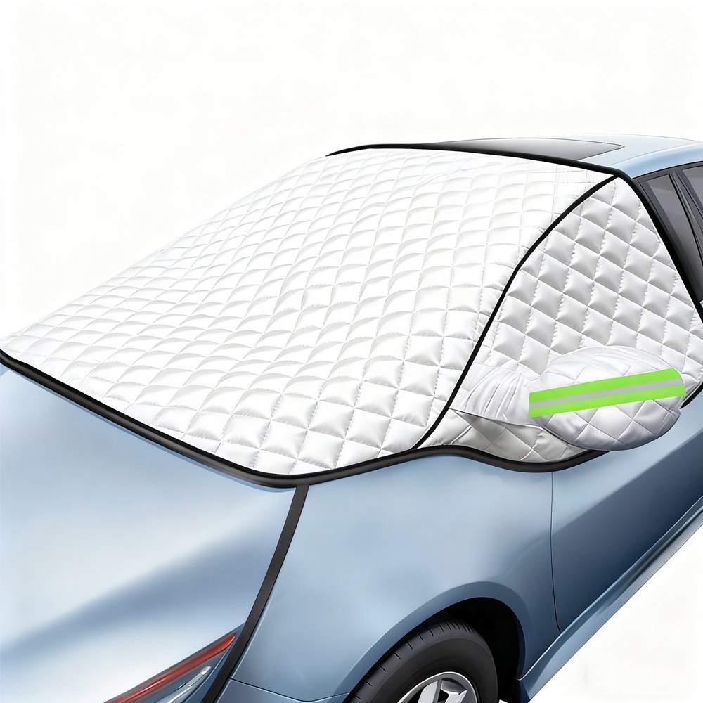 SEAMETAL 4계절 자동차 성에방지커버 햇빛가리개 앞유리 커버 서리방지 방수 덮개, 1개, 화이트 18,900원