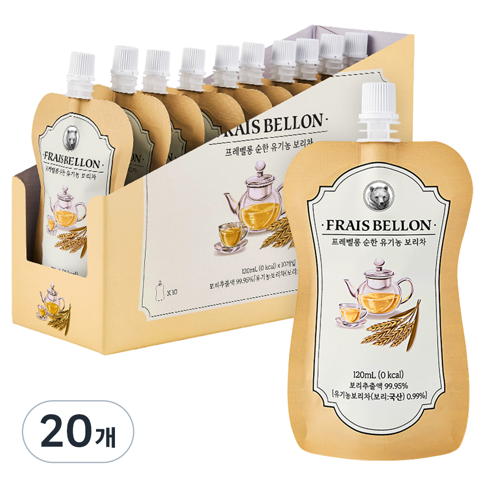 프레벨롱 순한 유기농 보리차, 20개, 120ml 18,900원