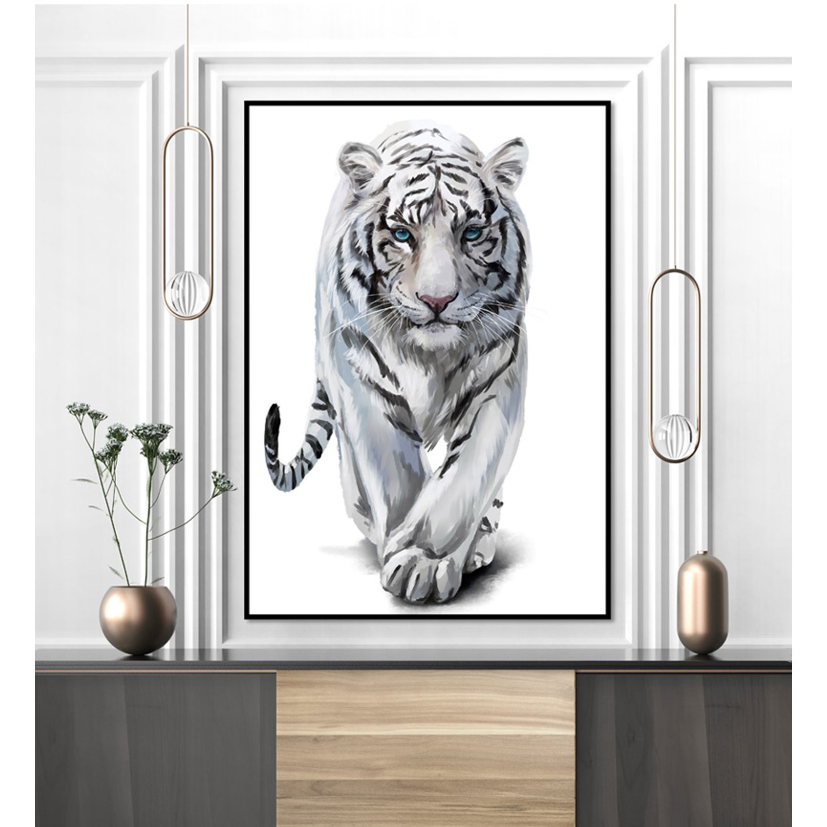 [딘아트] 호랑이 그림 11종 대형액자 성공을 부르는 액운막이 거실 캔버스 인테리어 액자 개업 선물, 우드 99,000원