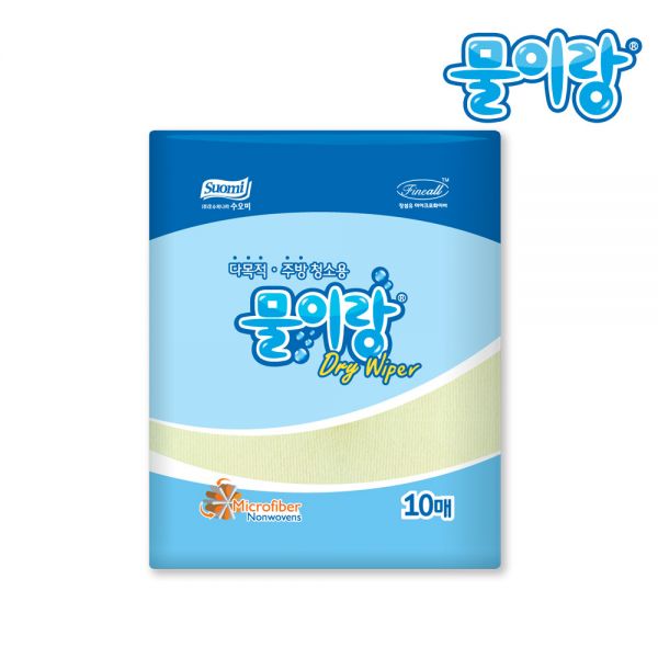 순둥이 물이랑 드라이와이퍼 극세사클리너 10매x1팩 (빨아쓰는 키친타올 행주) (FB1) 14,300원