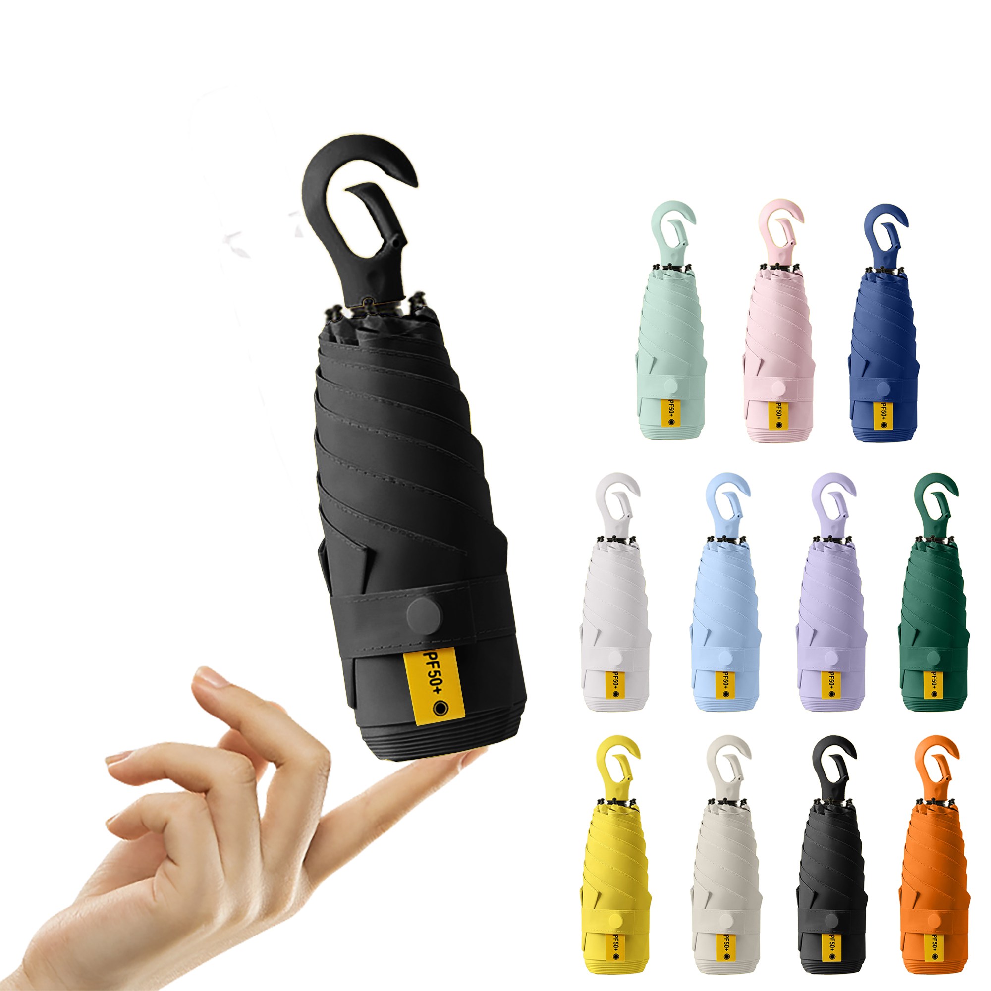 별의 바다 UV 99.9% 차단양 자외선차단 초경량 개폐 가능한 고리 모양 처손잡이 5단 접이식 미니 접이식 우산 여성용 양산 겸용 9,990원