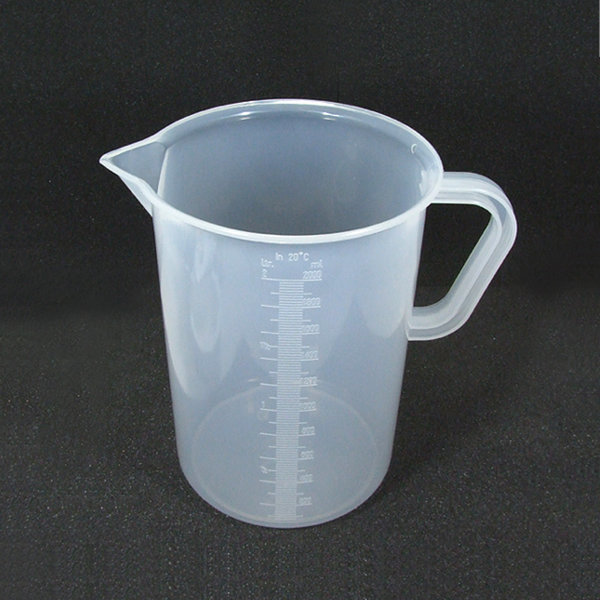 플라스틱 비이커 2L 1개 2000ml 핸들 비커 과학 실험 도구 계량컵 인체유해 식품용기 6,500원