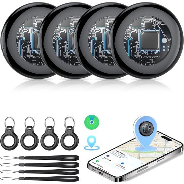 2026 새 Apple MFi 인증 에어 트래커 태그4개 묶음 iOS 전용 Tukio 블루투스 추적기 애플 파인드 마이용 교체 가능한 배터리 열쇠 찾기 및 물품 위치 스마트 태 72,100원