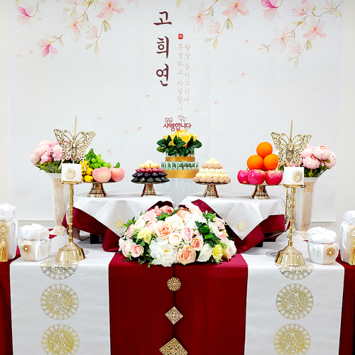 용왕상와인세트 현수막까지 칠순상 회갑연 고희 산수연 팔순상 생신상 상차림, 1개, 용왕상와인+테이블+헌주세트+이름현수막(소장) 96,000원