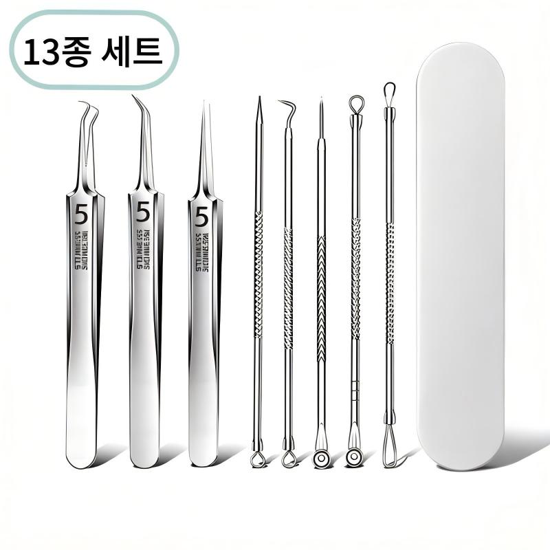 YONIVI 재사용가능 피지 블랙헤드 압출기 제거기 여드름 압출기 13종 세트 5,800원