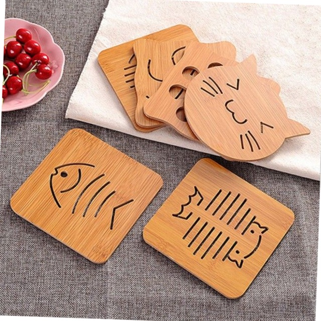 우드 다용도 냄비 받침 대 티코스터 찻잔받침대 다용도냄비받침 5,400원