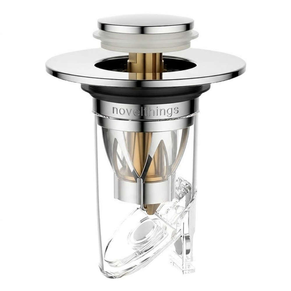 노벨띵즈 냄새차단 세면대 팝업 트랩, 실버 9,200원