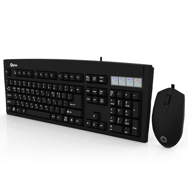 큐센 KM3500 Plus 유선 키보드 마우스 세트 블랙 (USB, 키스킨포함) 16,090원