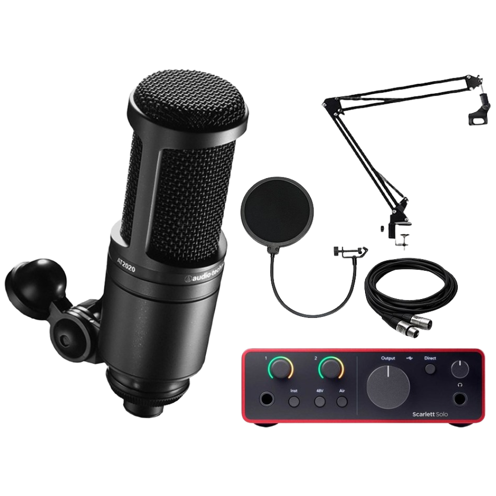 오디오테크니카 AT2020 콘덴서 마이크 포커스라이트 스칼렛 솔로 4세대 세트 319,050원