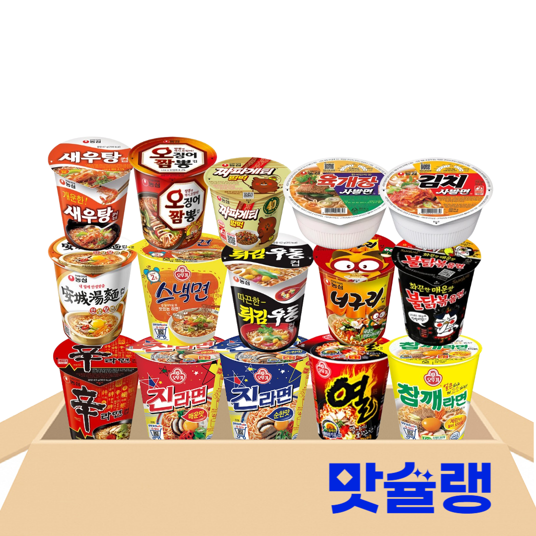 [맛슐랭] 소컵라면 15종 신라면+진라면매운맛+진라면순한맛+육개장사발면+김치사발면+열라면+참깨라면+안성탕면+짜파게티범벅+스낵면+튀김우동+너구리+불닭볶음+새우탕+오징어짬뽕, 15개 21,900원
