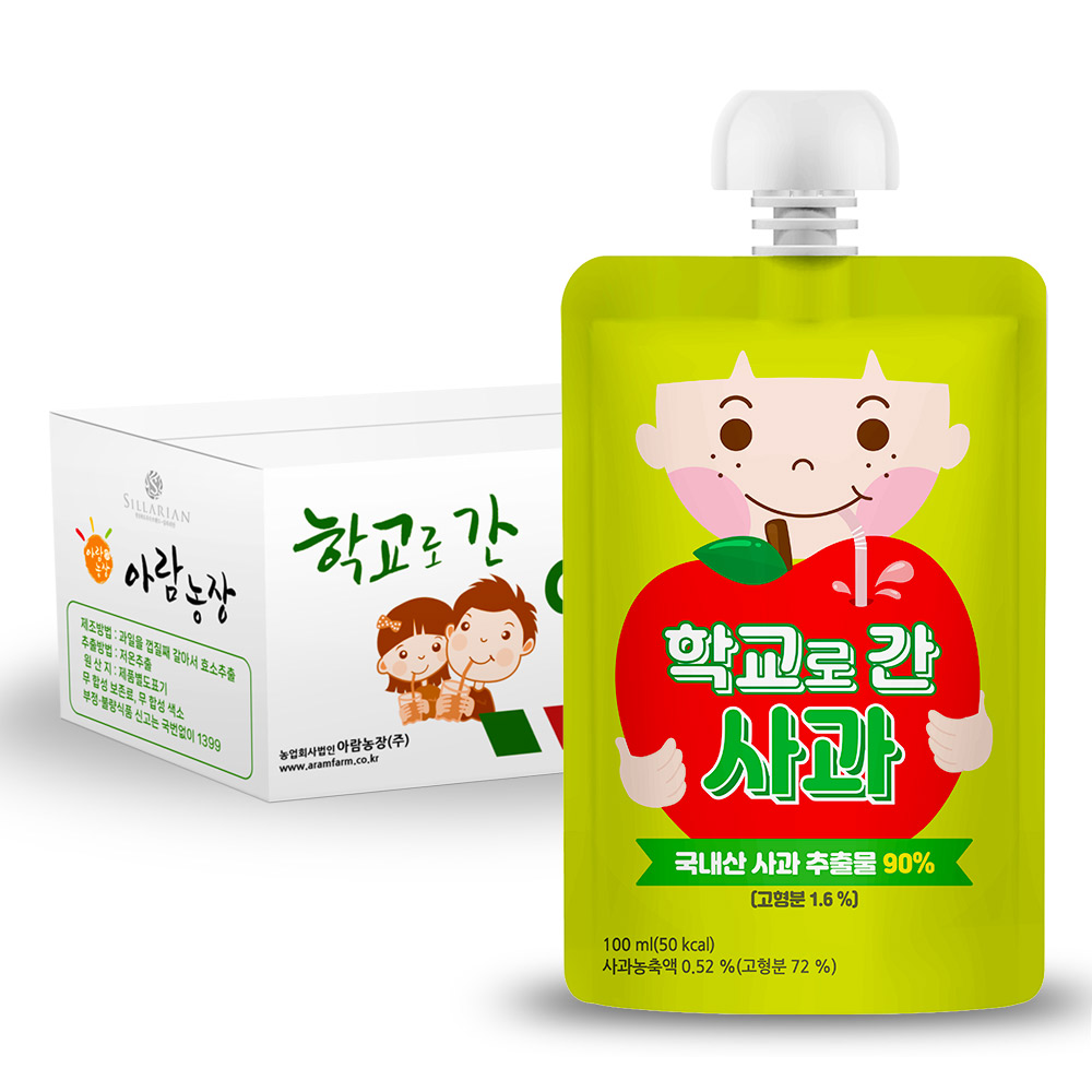 아람농장 학교로간 사과, 100ml, 40개, 사과맛 30,080원