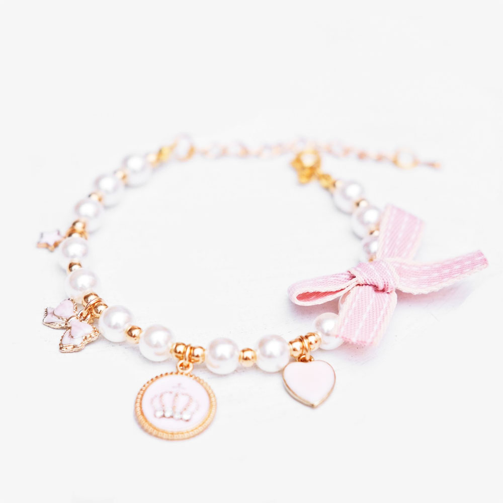 하니펫 강아지 고양이 예쁜 크라운 진주 목걸이 10,900원