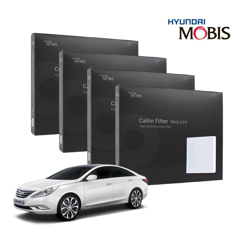 현대모비스 정품 프리미엄 에어컨필터 2년분 4개입 YF소나타 전용 2009년~2014년식 적용, 1개 49,900원