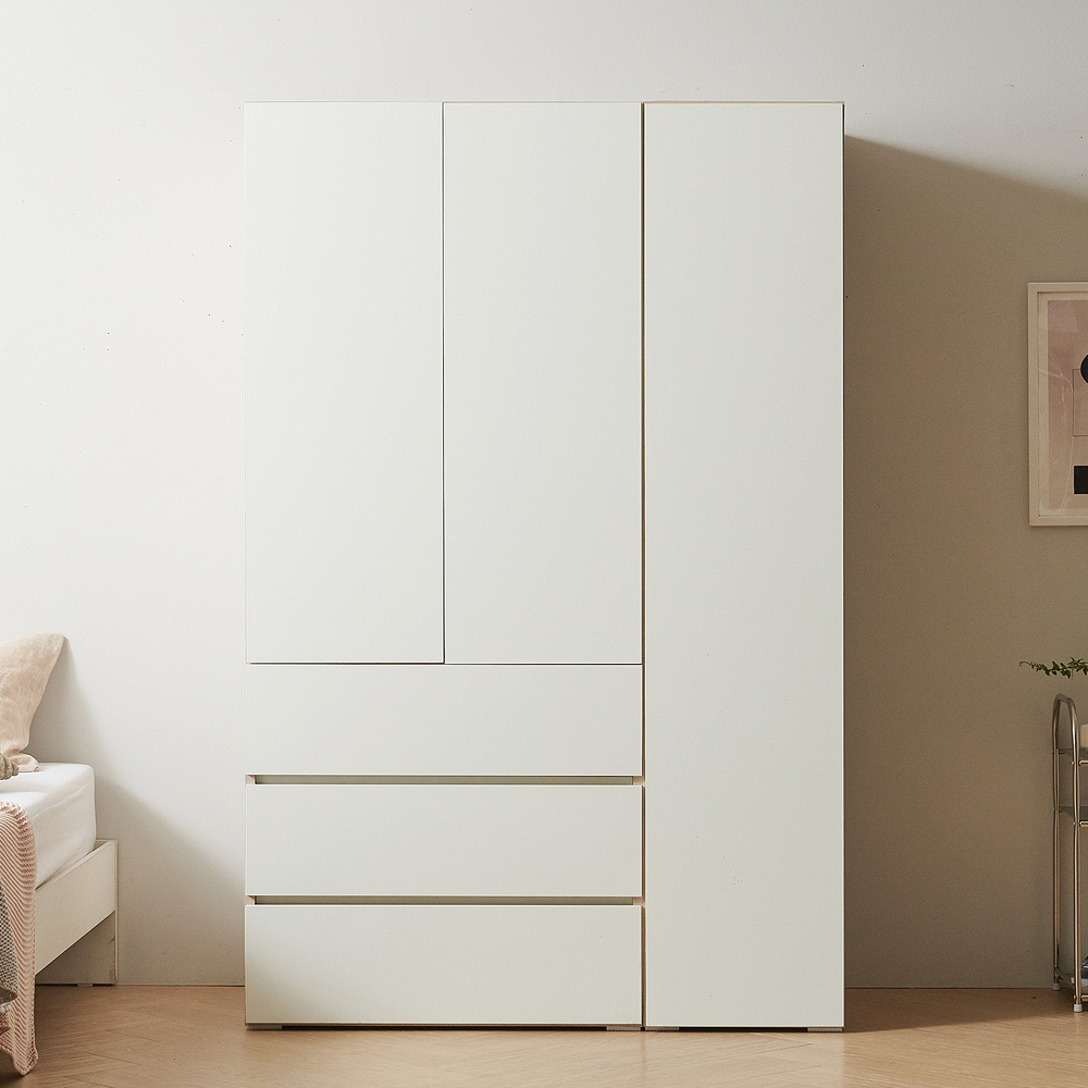 보루네오 마르체 이안 1200 싱글장 서랍 옷장 세트 BKC718C, 화이트 195,000원