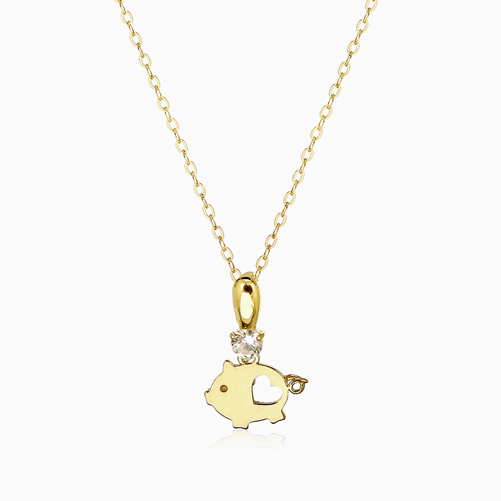 에버링 18K 금 목걸이 하트 베이비 복 돼지_NQHL8901 Gold Necklace Gift 697,000원