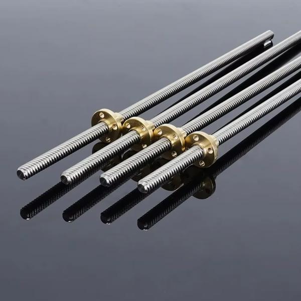 너트가있는 T8 리드 스크류 OD 8mm 리드 2mm 피치 2mm 100mm200mm300mm400mm500mm 황동 너트가있는 스크류 Reprap 3D 프린터 부품 12,300원