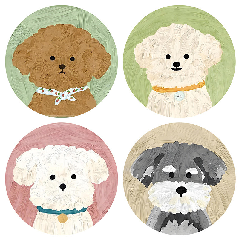 SUNLAND 프린트 코스터 4개 세트, 1세트, 믹스 컬러 16,800원