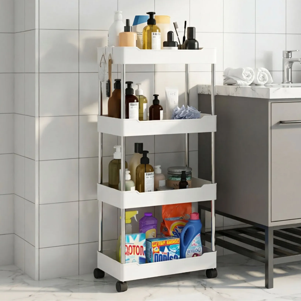 바잇마이 다용도 틈새 트롤리 이동식 수납선반 4단 15cm 12,900원