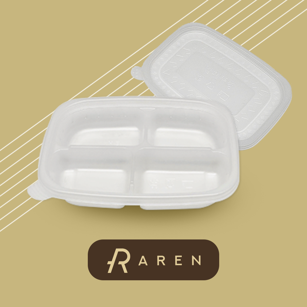 아렌 4칸 사각 죽용기 650ml (4칸) 반투명 PP / 뚜껑포함 89,120원