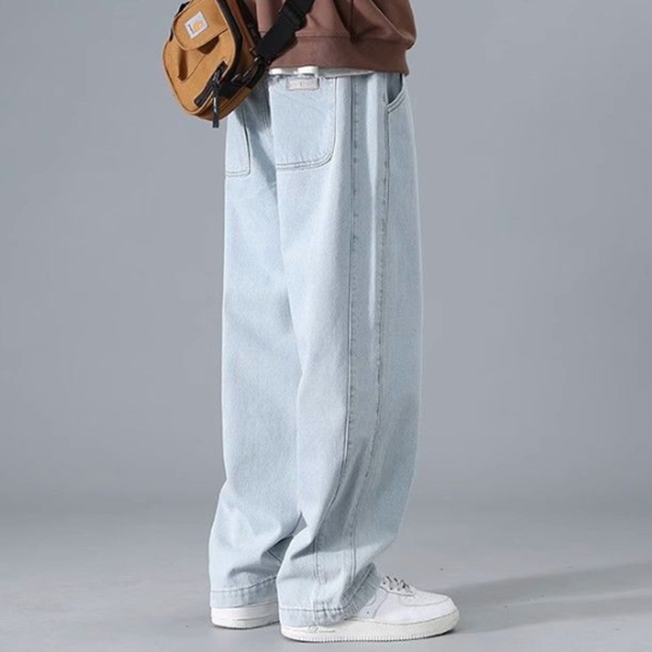 제이티엘 남성용 사이드 레그 일자 루즈핏 데님 바지 22,200원