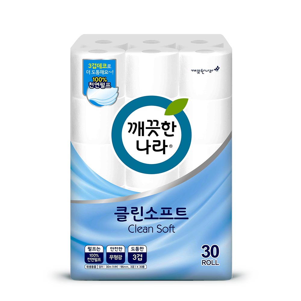 깨끗한나라 클린소프트 천연펄프 3겹 고급롤화장지 14,160원