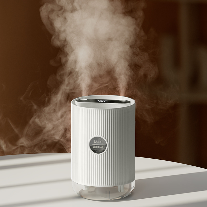 돌아라 이중 분사 가습 무선 충전식 초음파 가습기 무드등 무소음 800ml 9,900원