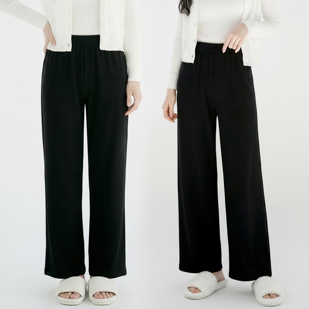 (1+1) 더클로 여성 와이드 베이직 밴딩팬츠 트레이닝 라운지웨어 2장 16,900원