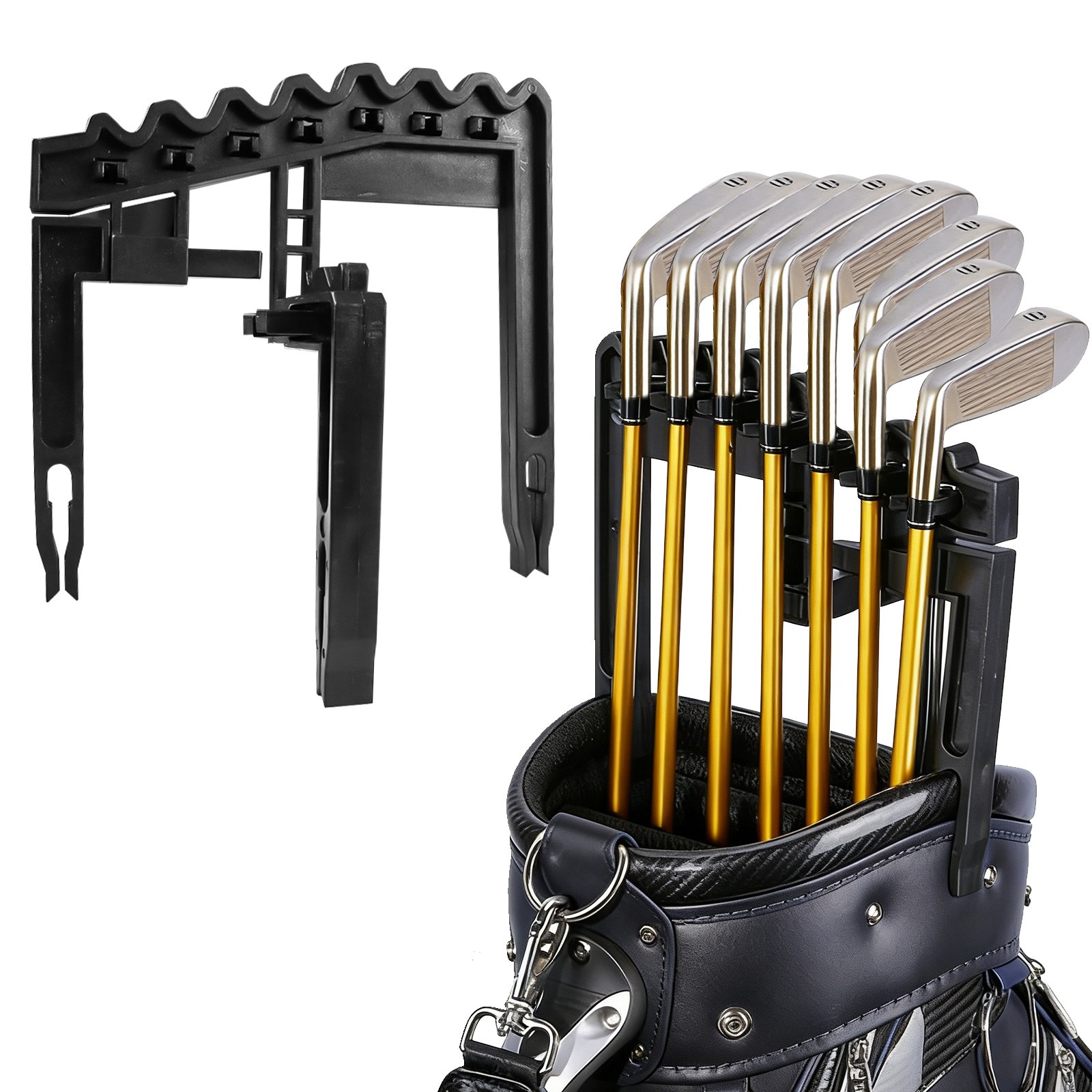 지칸디 골프채정리 수납 클럽꽂이 클럽거치대 아이언 홀더 골프채걸이, 1개, 검정색 12,900원