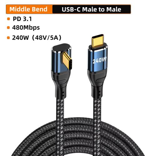 240W USB 유형 C 케이블 iPhone 15 Pro Max Macbook 용 초고속 충전 Samsung S23 Plus Xiaomi PD3.1 데이터 충전기 와이어 USBC 16,020원