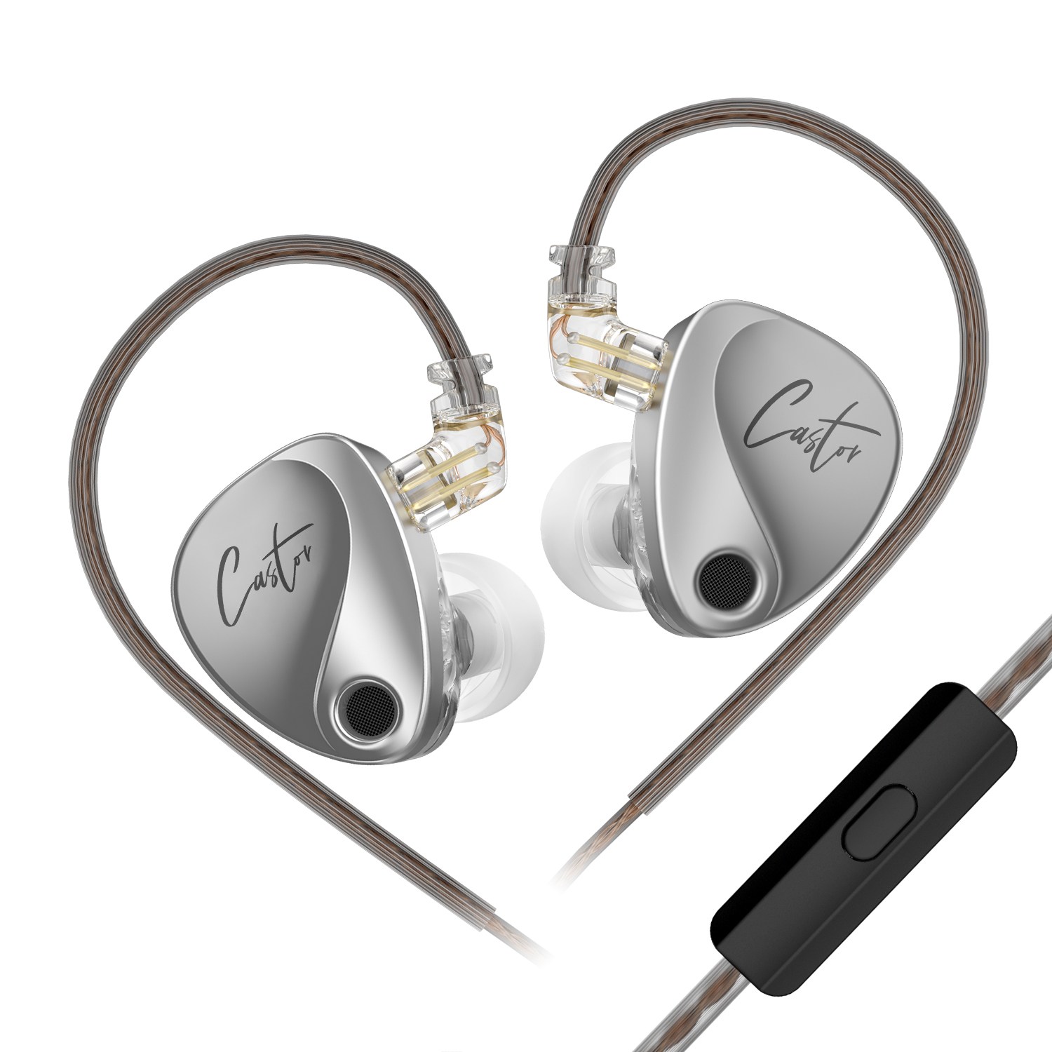 Keephifi KZ Castor HIFI 유선 인이어 이어폰 IEM,조절식 음악 이어폰, 슬리버 36,500원