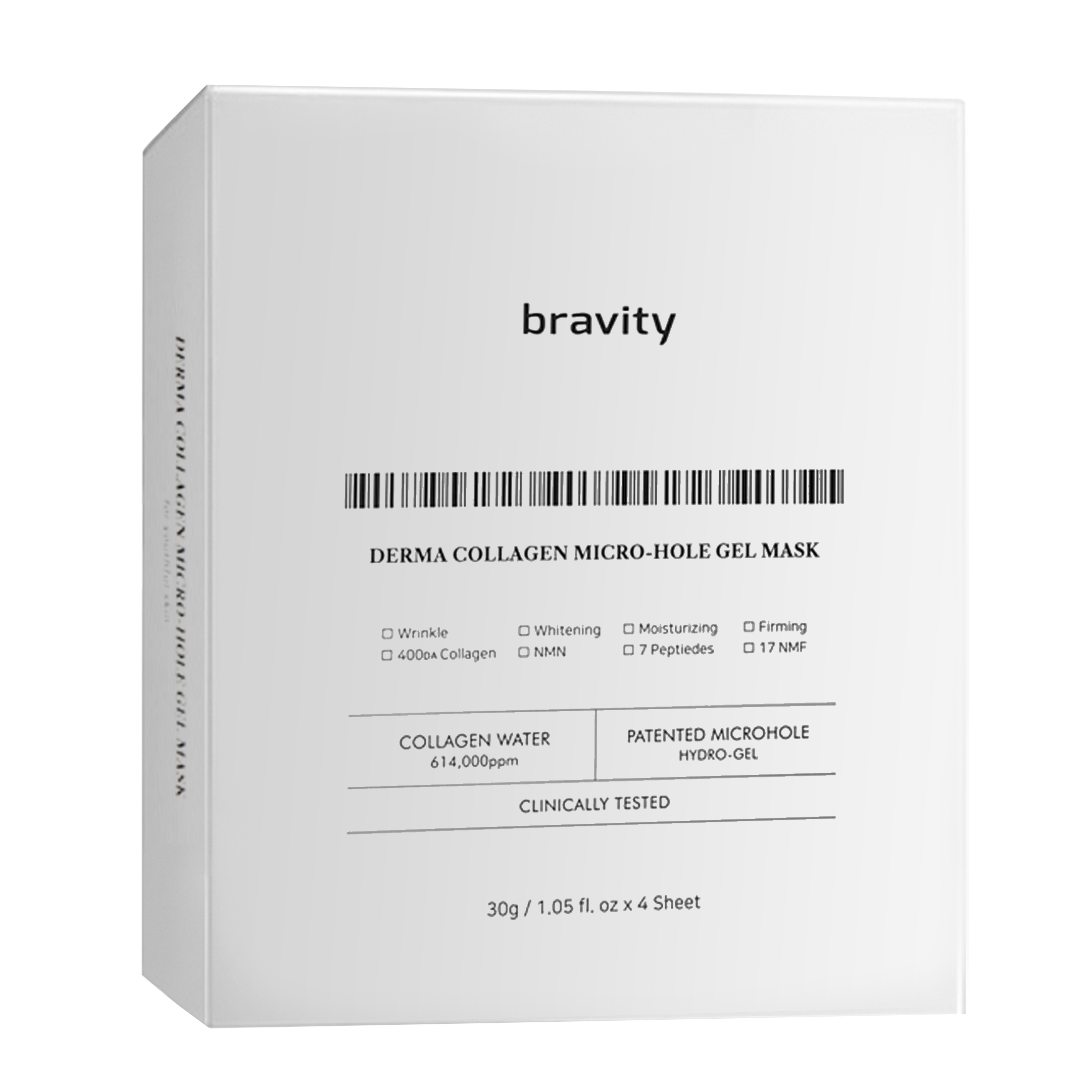브래비티 더마콜라겐 마이크로홀 겔 마스크(4매), 1개, 4개입 24,000원