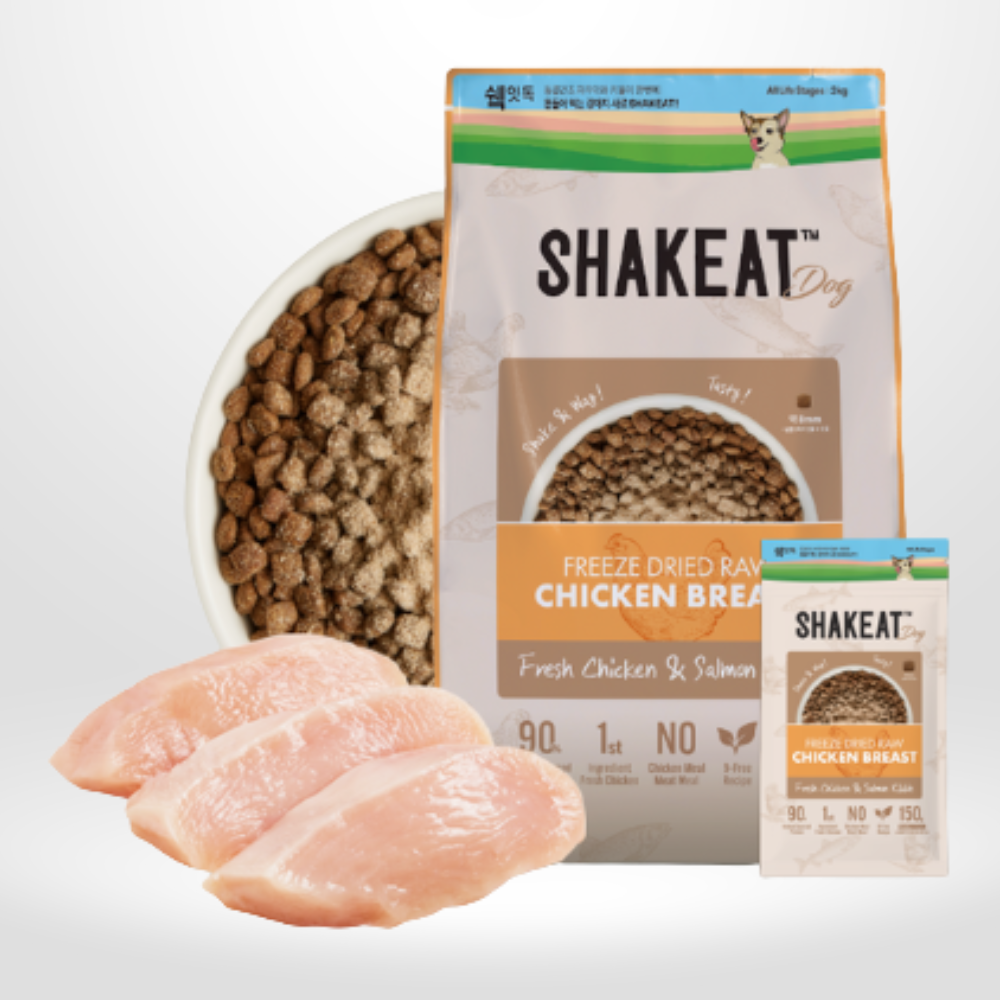 쉨잇 독 동결건조 생닭고기&연어 키블 전연령 사료 51,900원