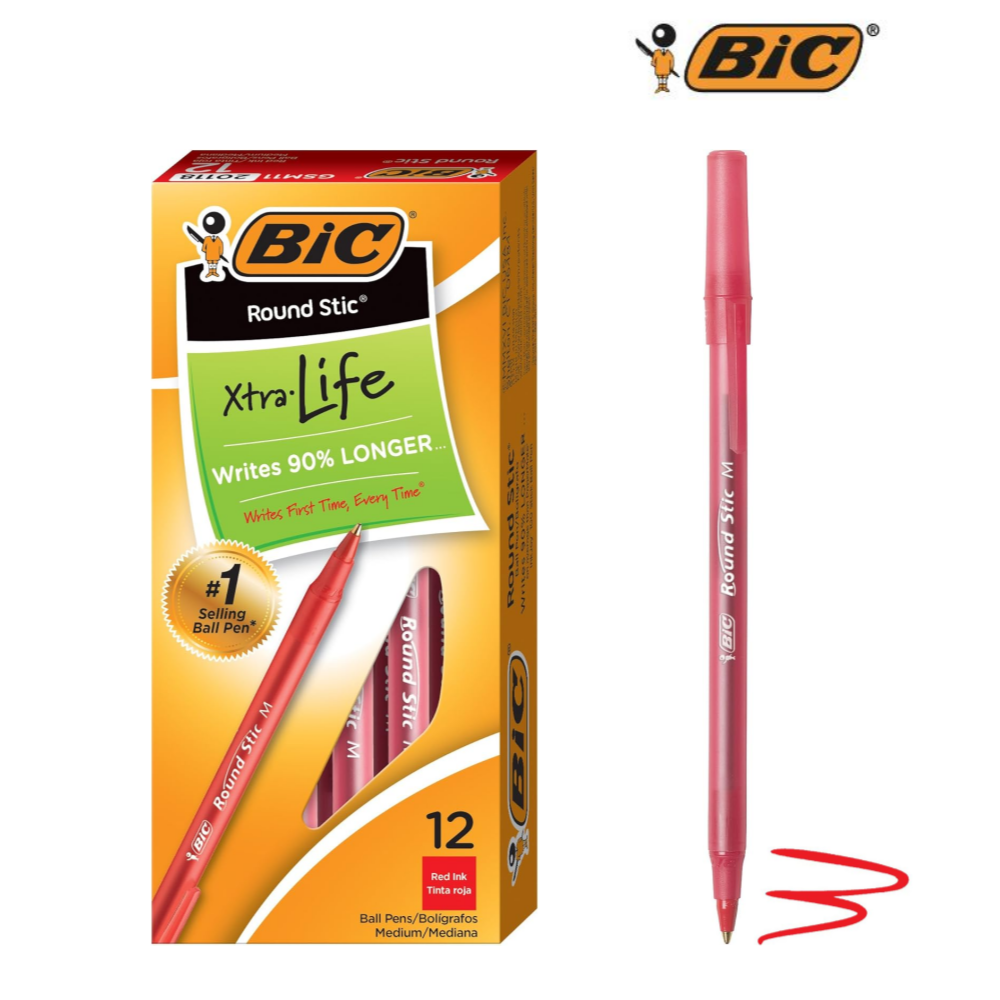 BIC 빅 라운드 스틱 볼펜 (1.0mm) 12개입 박스상품 12,800원