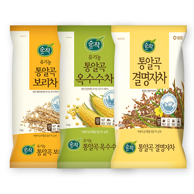 샘표 순작 통알곡 보리차 1개 +옥수수차 +결명자차 1kg 1개, (총3개) 17,500원