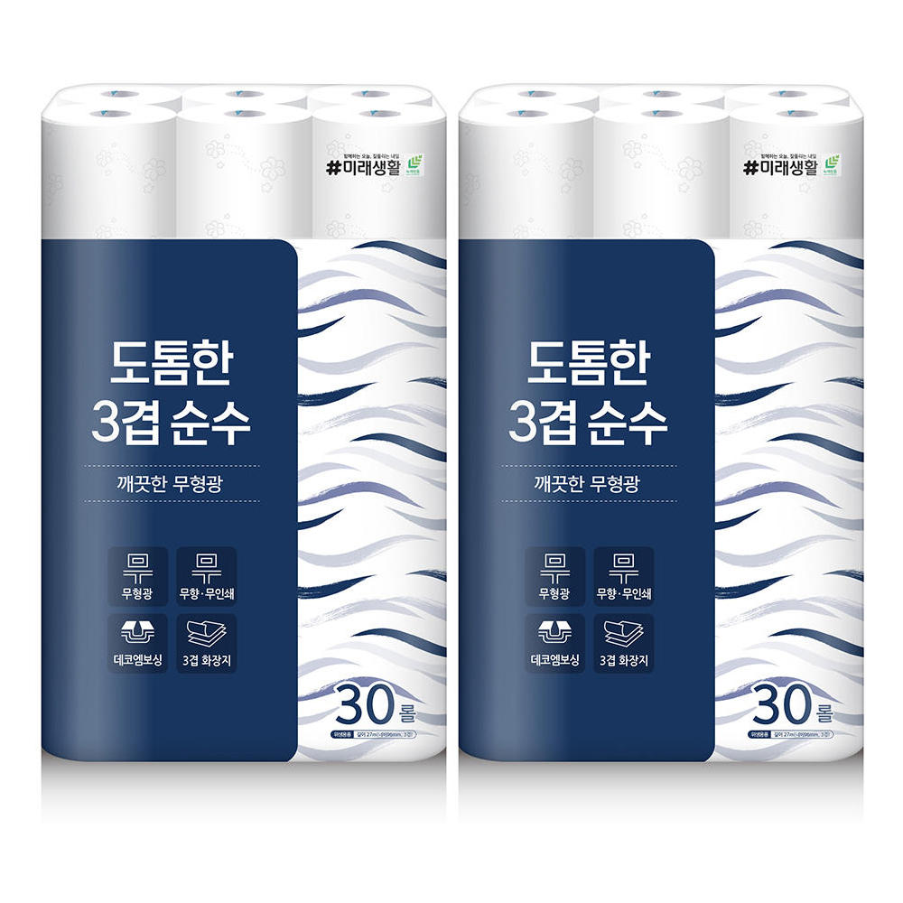 잘풀리는집 도톰한3겹 순수 27m 30롤 2개 25,200원