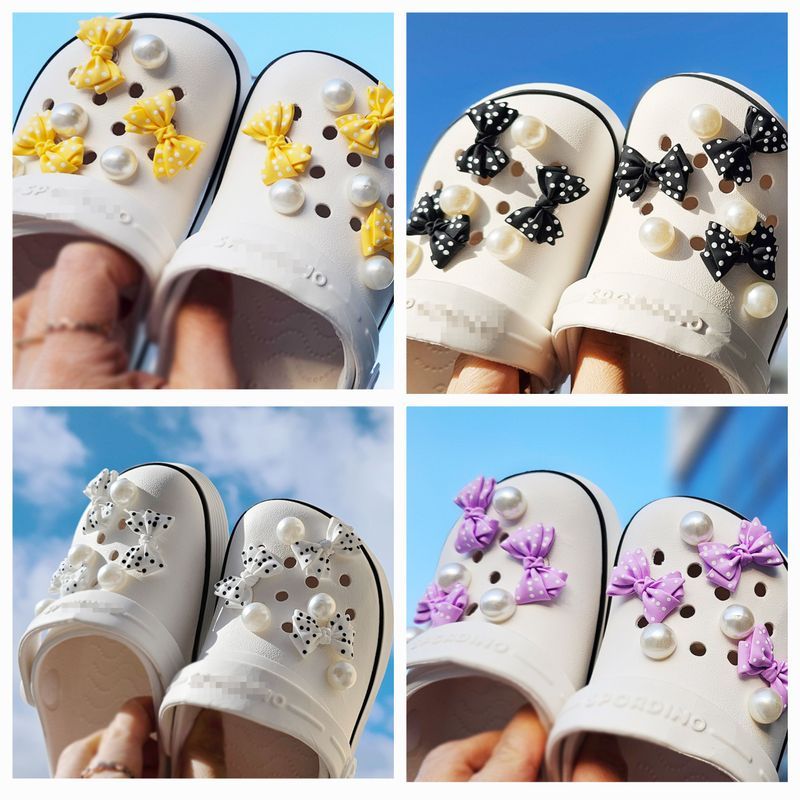 14P+14P 신발 슬리퍼 실내화 파츠세트 진주 미니리본 2세트 14,000원