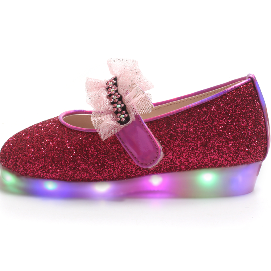 FROMBEBE 여아용 코넬 꽃 큐빅 LED 공주 구두 34,190원